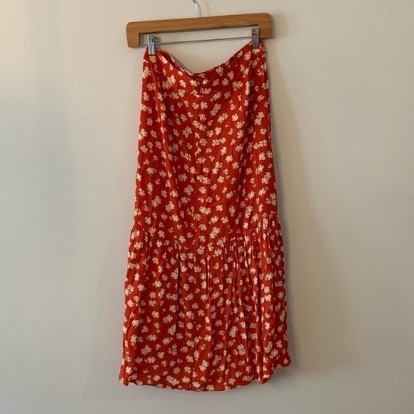 NWOT Madewell Ruffle-Wrap Midi Skirt - Picture 2 of 4